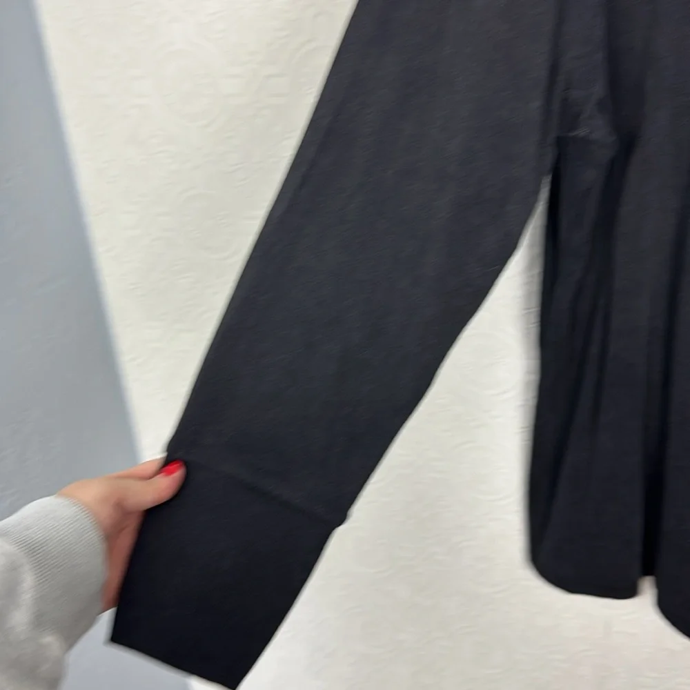 Torrid‎ Cotton Modal Rib Lace VNeck Long Sleeve Henley Top Shirt Grey Black 4X - Picture 7 of 11